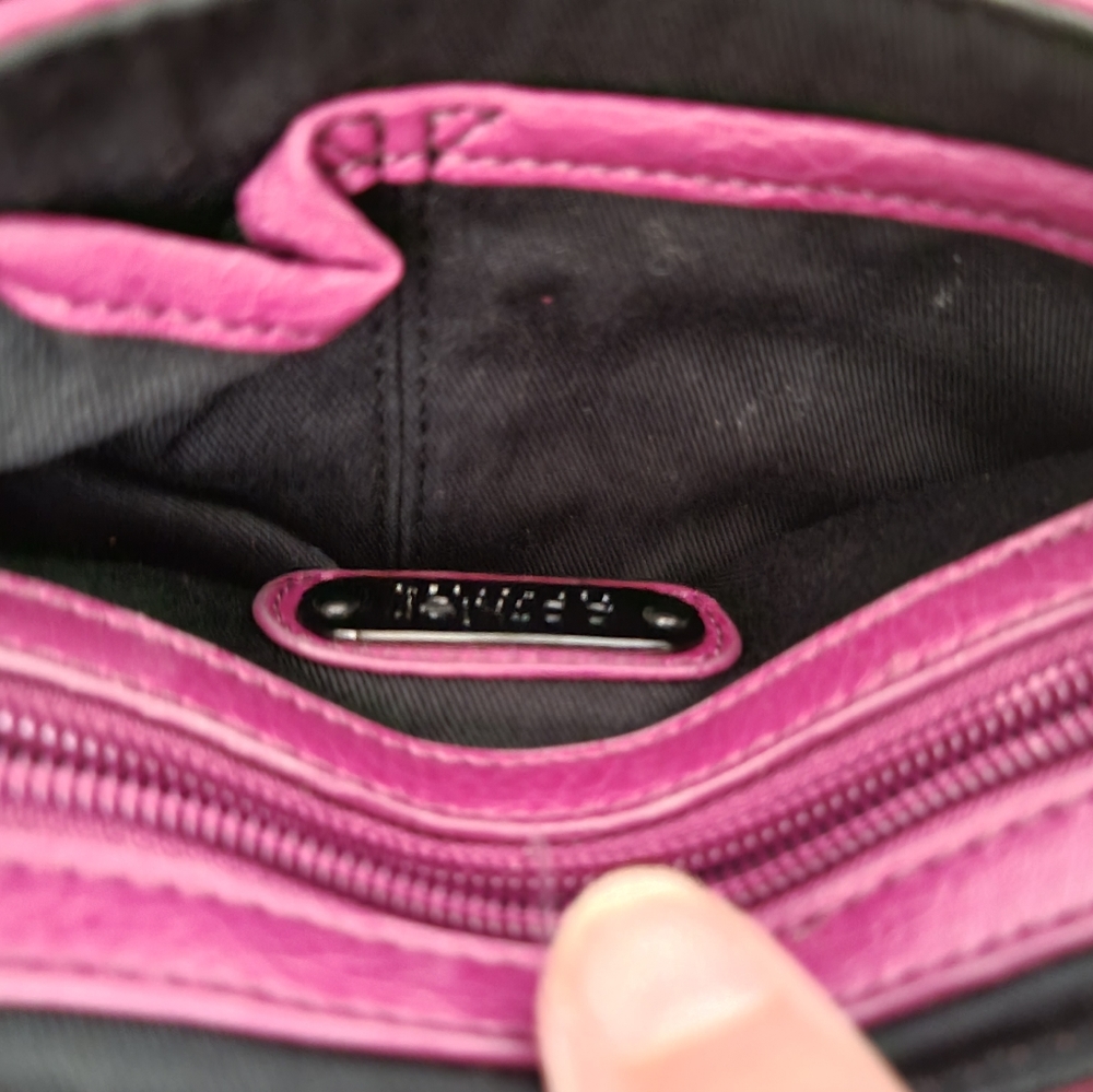 BOTKIER PINK/PURPLE PURSE WITH TASSLE AND TAG EMBELLISHMENTS 💖. NEW without tag - Picture 9 of 12